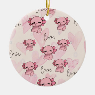 Axolotl Weihnachten Keramik Ornament