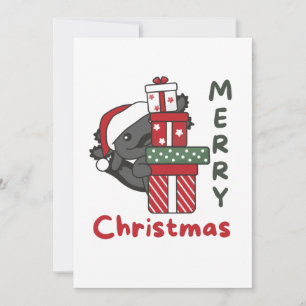 Axolotl Weihnachtsgeschenk Wintertiere Axolotl Feiertagskarte