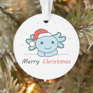 Axolotl Weihnachtsschnee Wintertiere Axolotls Ornament