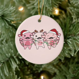 Axolotl Weihnachtstiere Sweet Axolotls Keramik Ornament