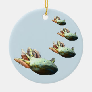 AXOLOTL Weihnachtsverzierung Keramik Ornament