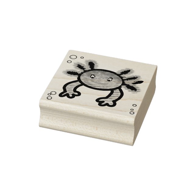 Axolotl Wood Art Briefmarke Gummistempel (Stempel)
