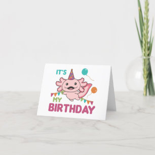 Axolotl wünscht es ist mein Geburtstag Niedlichen  Dankeskarte