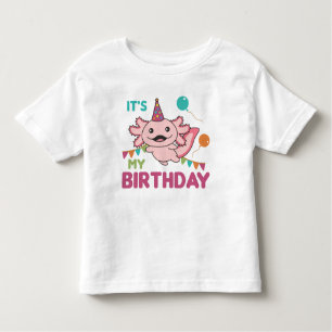 Axolotl wünscht es ist mein Geburtstag Niedlicher  Kleinkind T-shirt