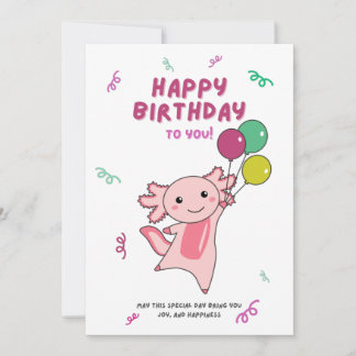 Axolotl wünscht Ihnen alles Gute zum Geburtstag Einladung