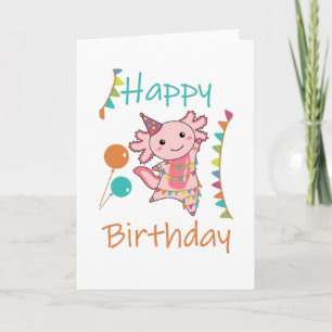 Axolotl wünscht Ihnen alles Gute zum Geburtstag Karte