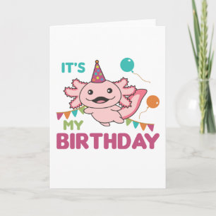 Axolotl Wünscht zum Geburtstag Süße Axolotls Grußk Karte