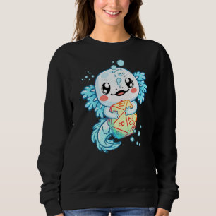 Axolotl Würfel für Drachen D20 RPG Gamer Men Women Sweatshirt