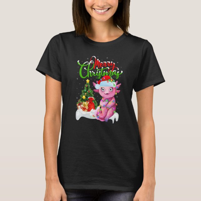 Axolotl  Xmas Decorations Santa Axolotl Christmas T-Shirt (Vorderseite)