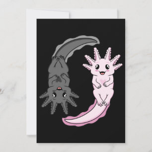 Axolotl Yin Yang Kawaii Animal Axolotls Lover Owne Einladung
