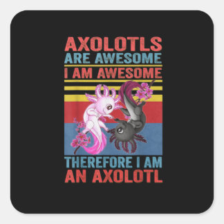 Axolotl Yin Yang Plush Pets Axolotyls Are Awesome Quadratischer Aufkleber