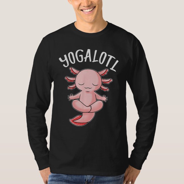 Axolotl Yogalotl Meditation Yoga Funny Axolotl Rel T-Shirt (Vorderseite)