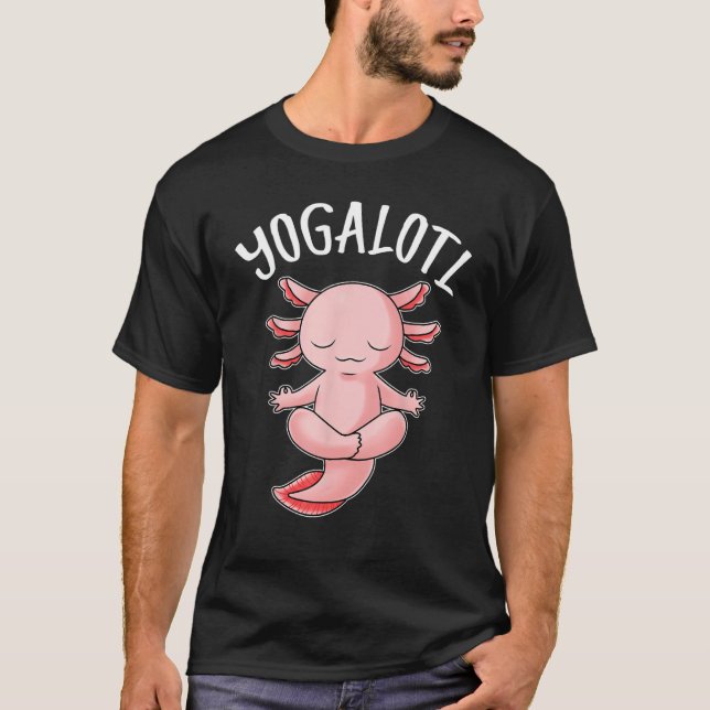 Axolotl Yogalotl Meditation Yoga Funny Axolotl Rel T-Shirt (Vorderseite)