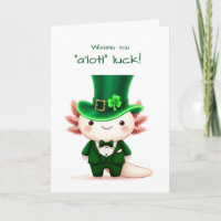 Axolotl zum St. Patrick's Day verkleidet