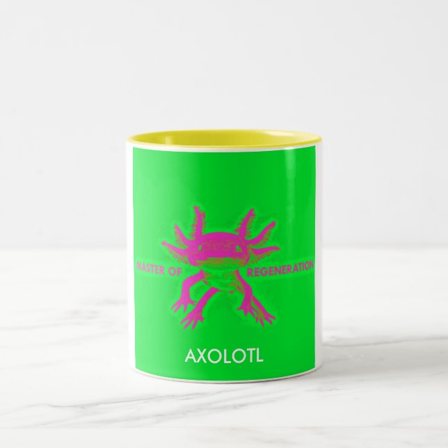 axolotl zweifarbige tasse (Mittel)