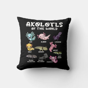 Axolotls of the World Niedlich Kawaii Axolotl Love Kissen