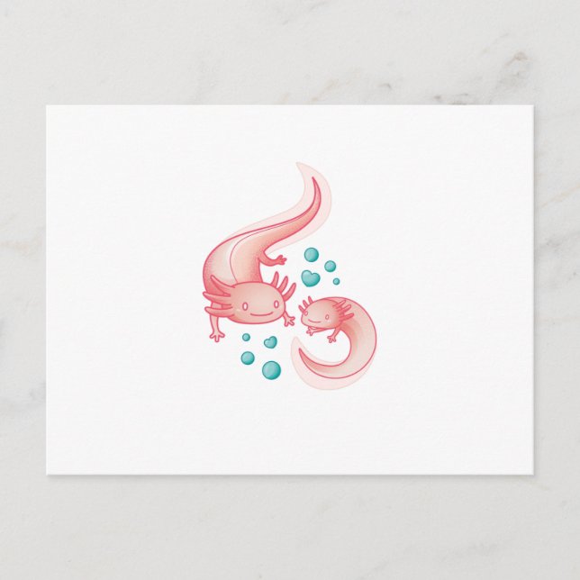 Axolotls Postkarte (Vorderseite)