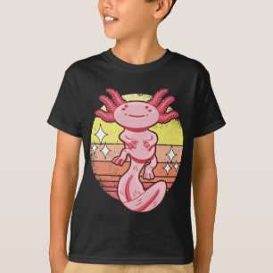 Axolotls Retro Sunset Axolotl Kawaii T-Shirt