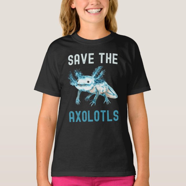 Axolotls schützen Axolotl gerettet T-Shirt (Vorderseite)