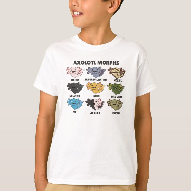 Axolotls von den süßen Tieren der Welt Axolotl T-Shirt (Vorderseite)