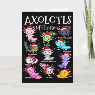 Axolotls Weihnachtsmannmütze Weihnachten Pyjama Sü Karte