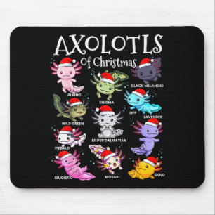 Axolotls Weihnachtsmannmütze Weihnachten Pyjama Sü Mousepad