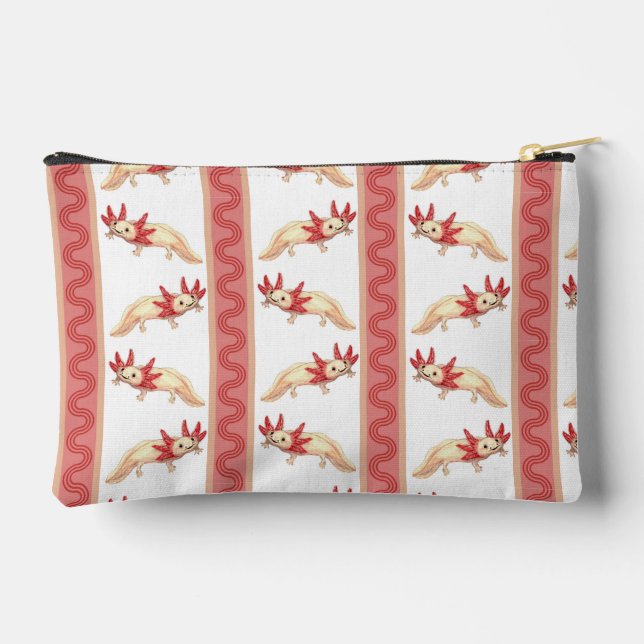 Axotl Stripe Zipper Pouch Zubehörtasche (Rückseite)