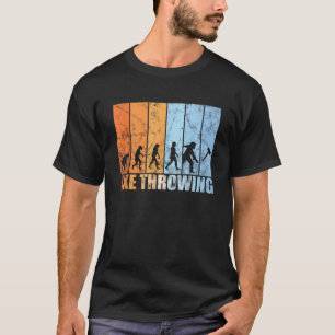 Axtwerfen Evolution Beil werfen Retro T-Shirt