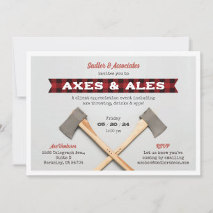 Axtwerfen Party Einladung