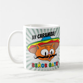 Ay Caramba! Cartoon Cat Señor Gato Kaffee Tasse