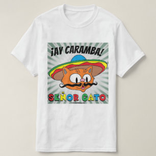 ¡Ay Caramba! Mexikanischer Cartoon Cat Señor Gat T-Shirt