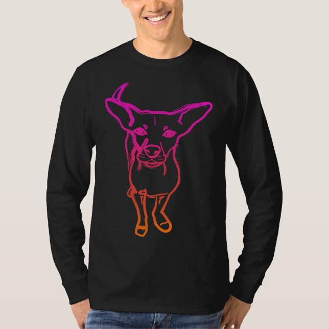 Ay Chihuahua Pink Ombre Palette T-Shirt (Vorderseite)