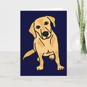 AY-, gelbes Labrador retriever Notecards oder Karte