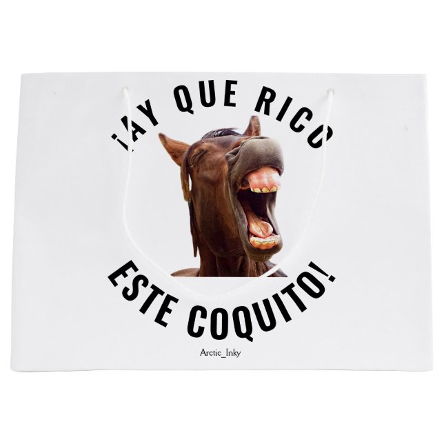 ¡Ay Que Rico Este Coquito! Große Geschenktüte (Vorderseite)