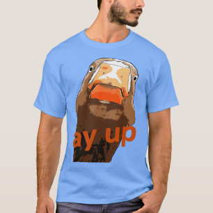 Ay up Greeting Duck Face Black Kontur Art T-Shirt