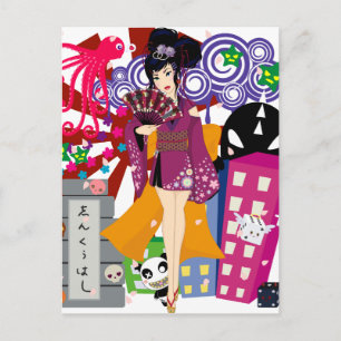 Ayaka in Harajuku Town Postkarte