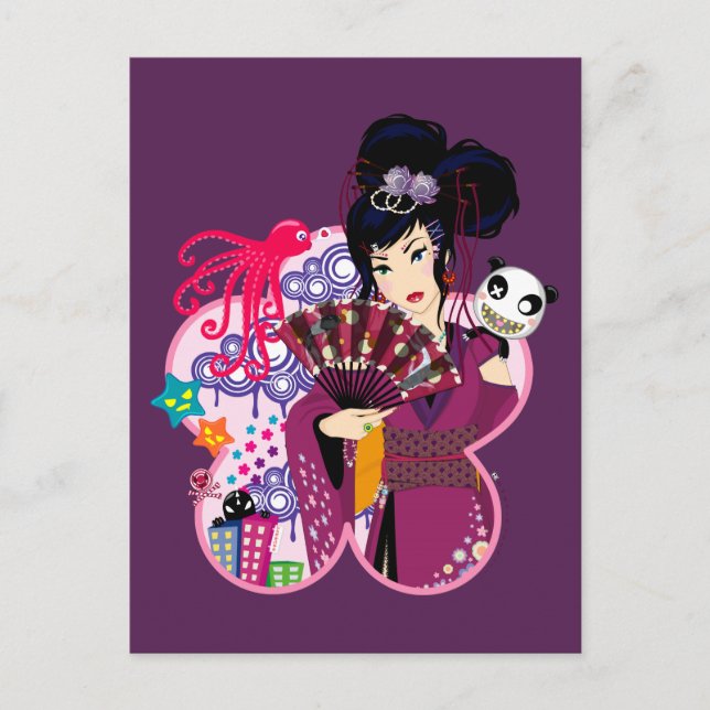 Ayaka in Harajuku Town Postkarte (Vorderseite)