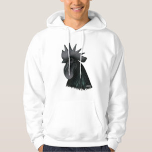 Ayam Cemani Hahn-Kopf Hoodie