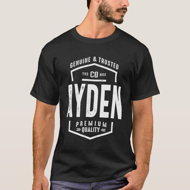 Ayden Personalisiert Name Birthday Gift T-Shirt (Vorderseite)