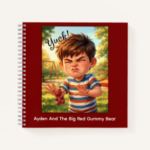 Ayden und das große rote Gummibär-Spiralheft Notizbuch