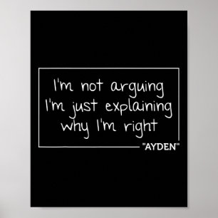 Ayden Zitat Funny Geburtstag Personalisierter Name Poster