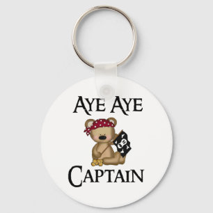 Aye Aye Captain Teddy Bear Pirate Key Chain Schlüsselanhänger