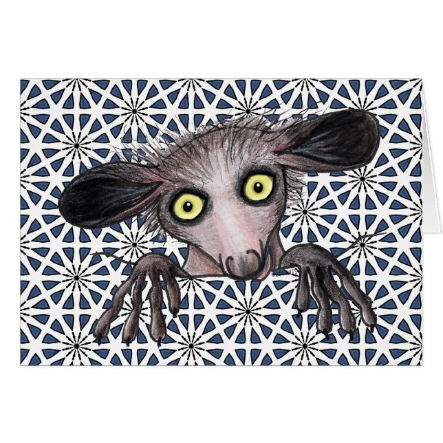Aye-aye Lemur Note Card (Vorderseite (Horizontal))