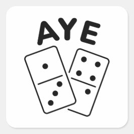 'Aye Domino' K-Pop Boygroup Meme Quote Quadratischer Aufkleber