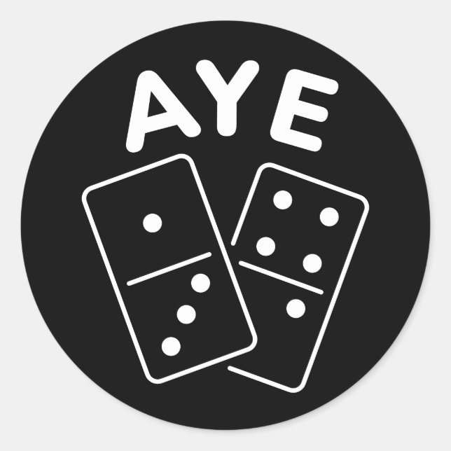 'Aye Domino' K-Pop Boygroup Meme Quote Runder Aufkleber (Vorderseite)