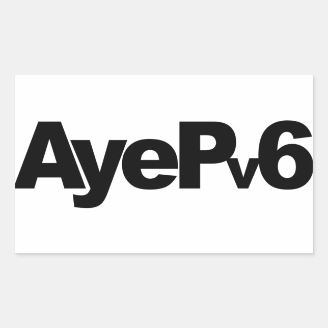 AyePv6-Aufkleber Rechteckiger Aufkleber (Vorderseite)
