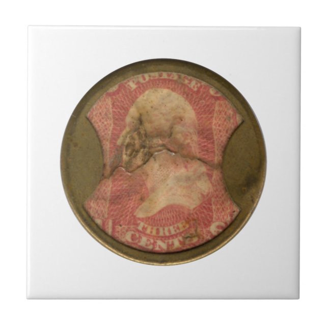 Ayers Drei-Cent beiliegendes Porto Fliese (Vorderseite)