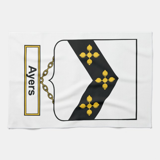 Ayers Familienwappen Handtuch (Horizontal)