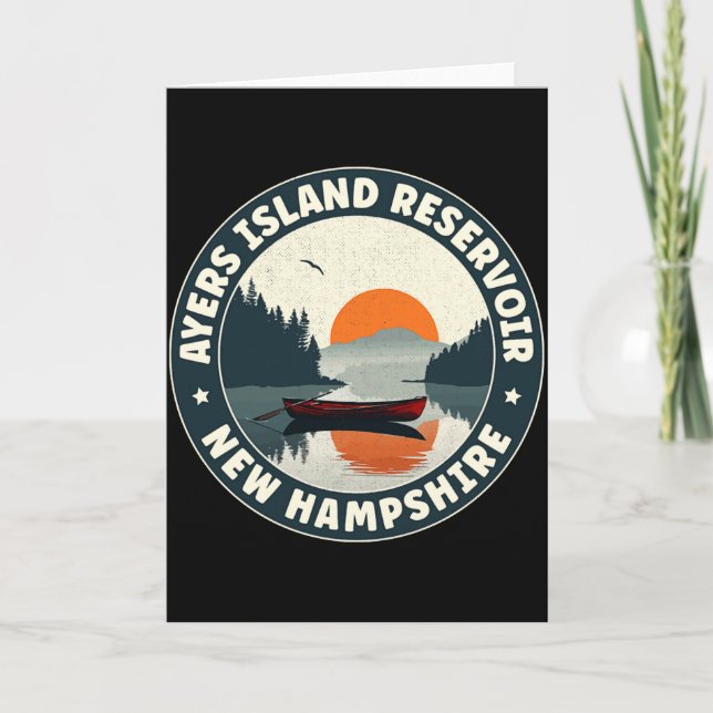 Ayers Island Reservoir New Hampshire T Shirt  Karte (Vorderseite)