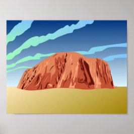 Ayers rock Australia Art Poster